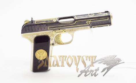 Пистолет сувенирный ТТ РФ нефрит