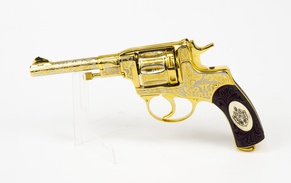 Золотой охолощенный Револьвер Феликс