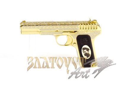 Золотой Пистолет Токарева (ТТ) Феликс украшенный