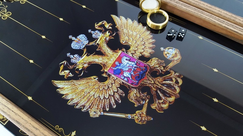 Стеклянные Нарды Герб России РФ
