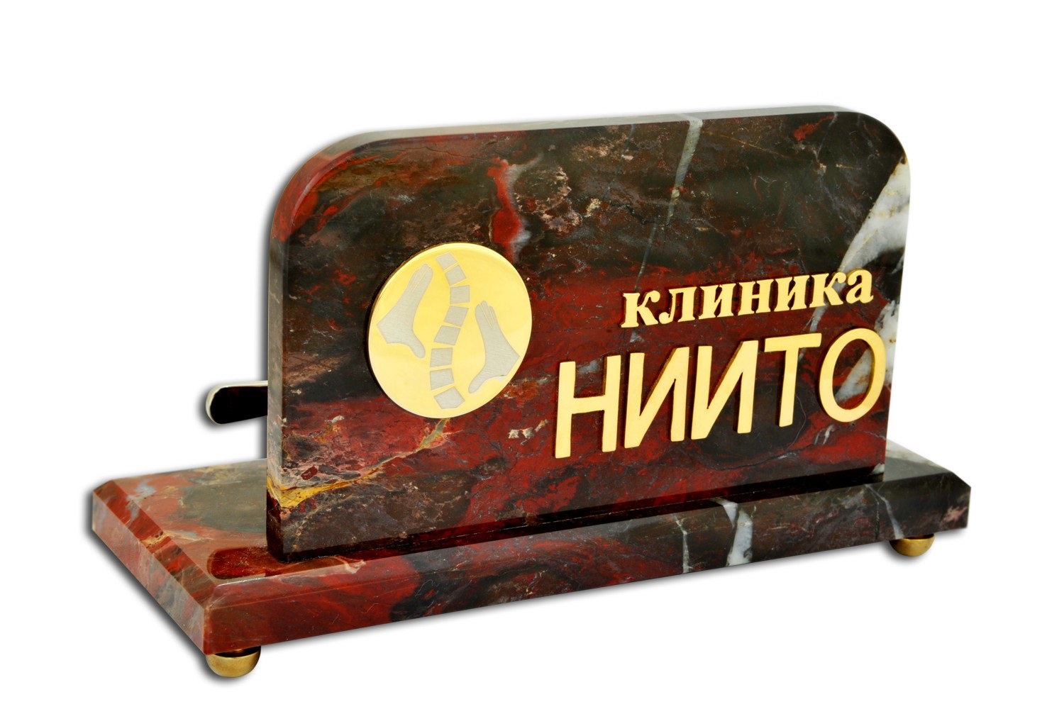 Сувенир Скальпель на подставке с часами